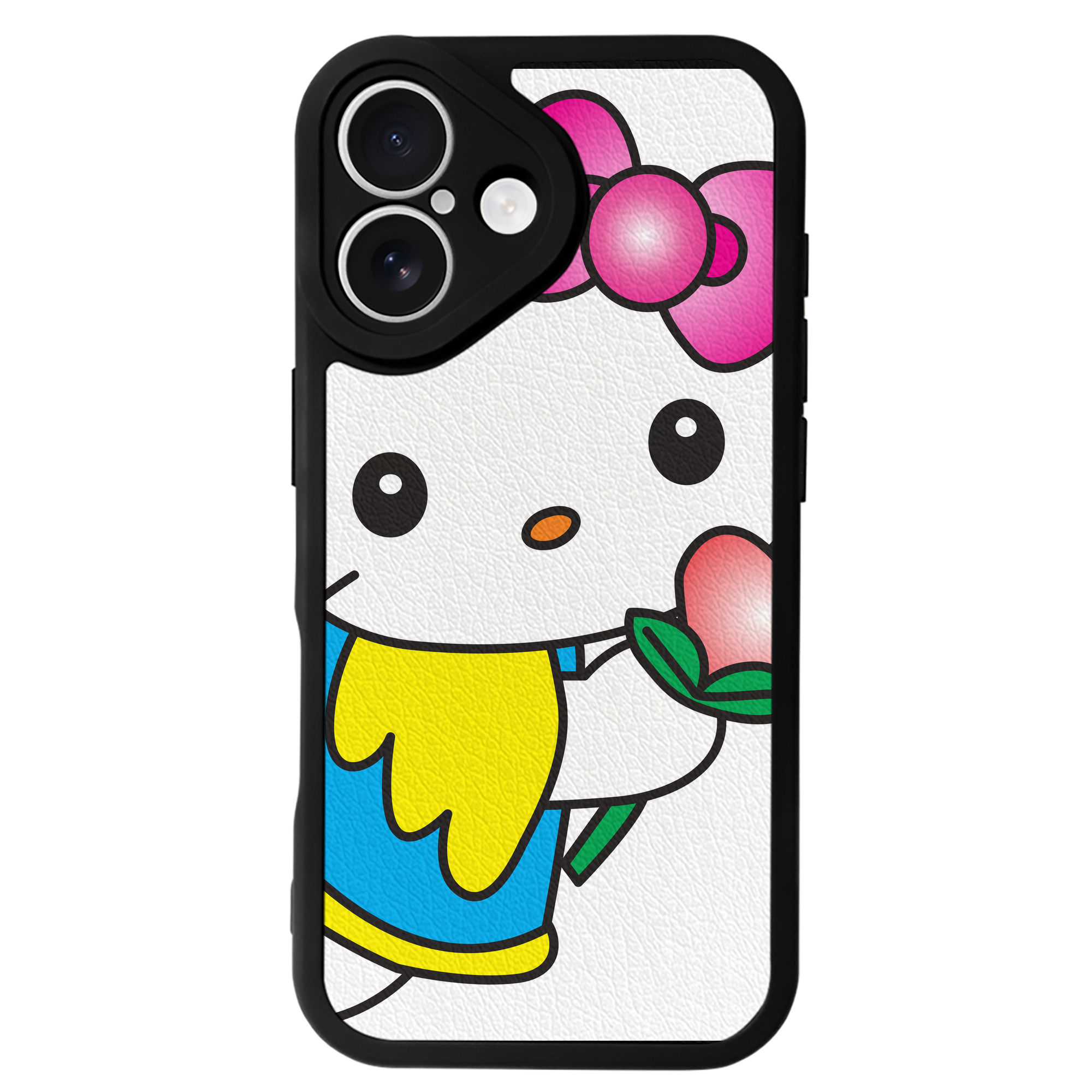（画像用） Hello Kitty ハローキティ 【iPhone 16シリーズ対応】シリコンスマホケース（レザー調） 材質：シリコン